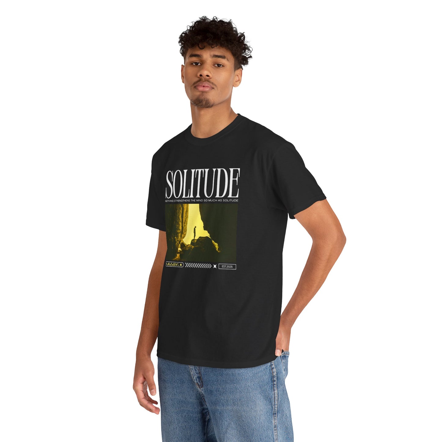 Solitude - Casual Unisex Heavy Cotton Tee Dark Colours