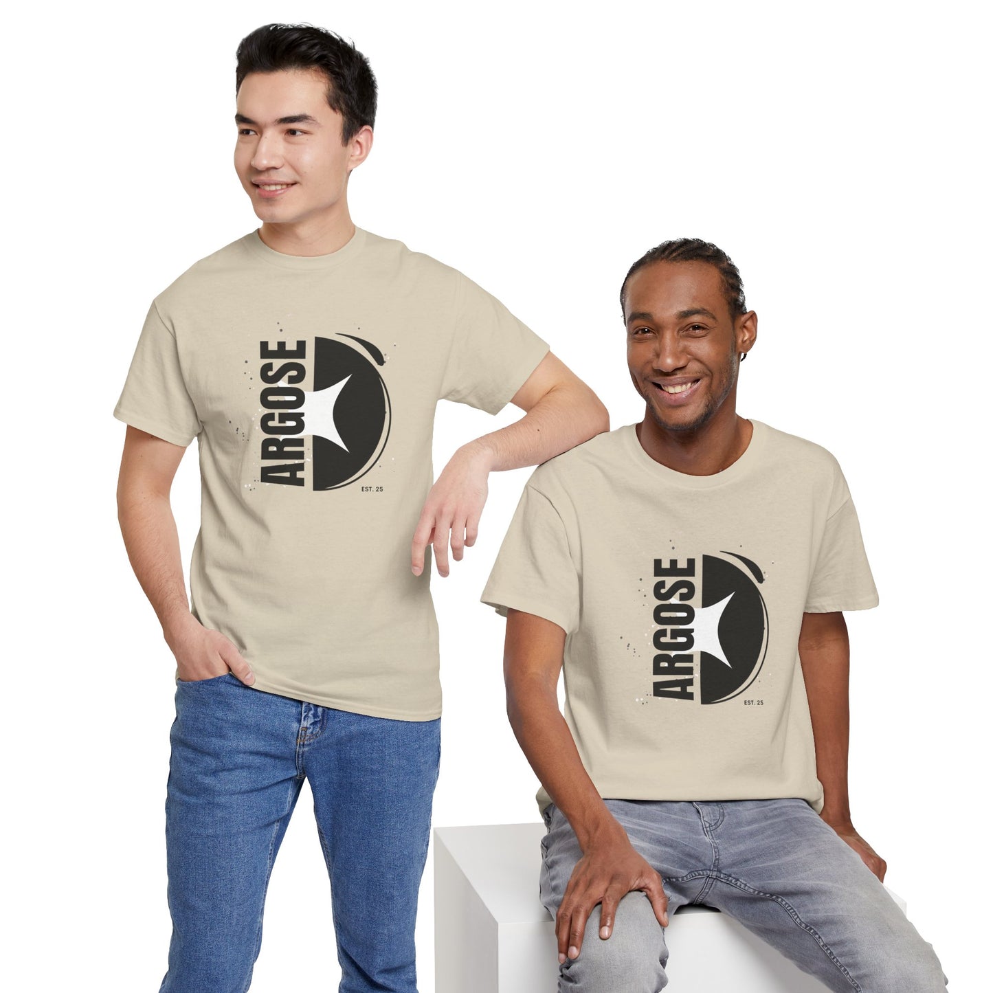 Halved - Casual Unisex Heavy Cotton Tee Light Colours