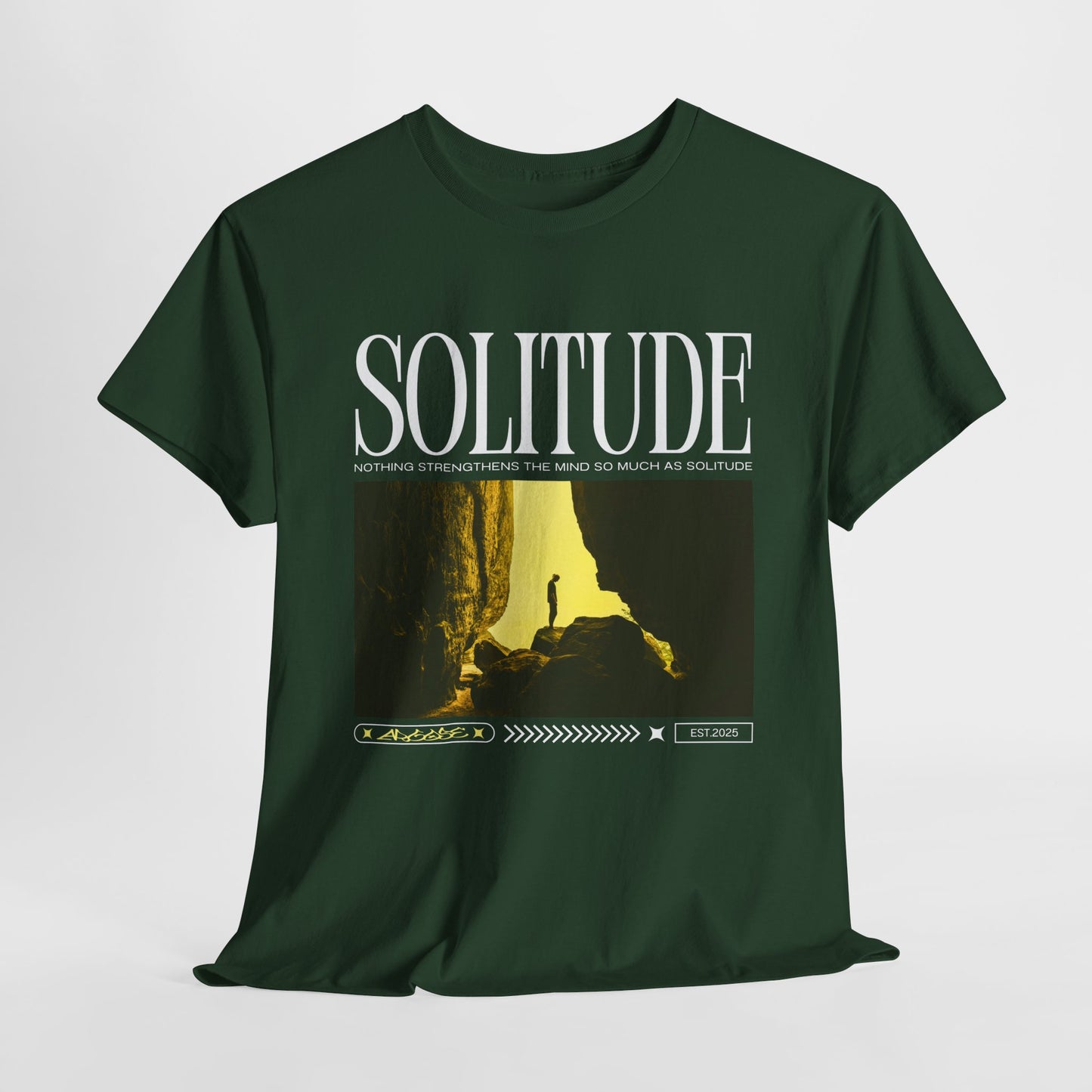 Solitude - Casual Unisex Heavy Cotton Tee Dark Colours