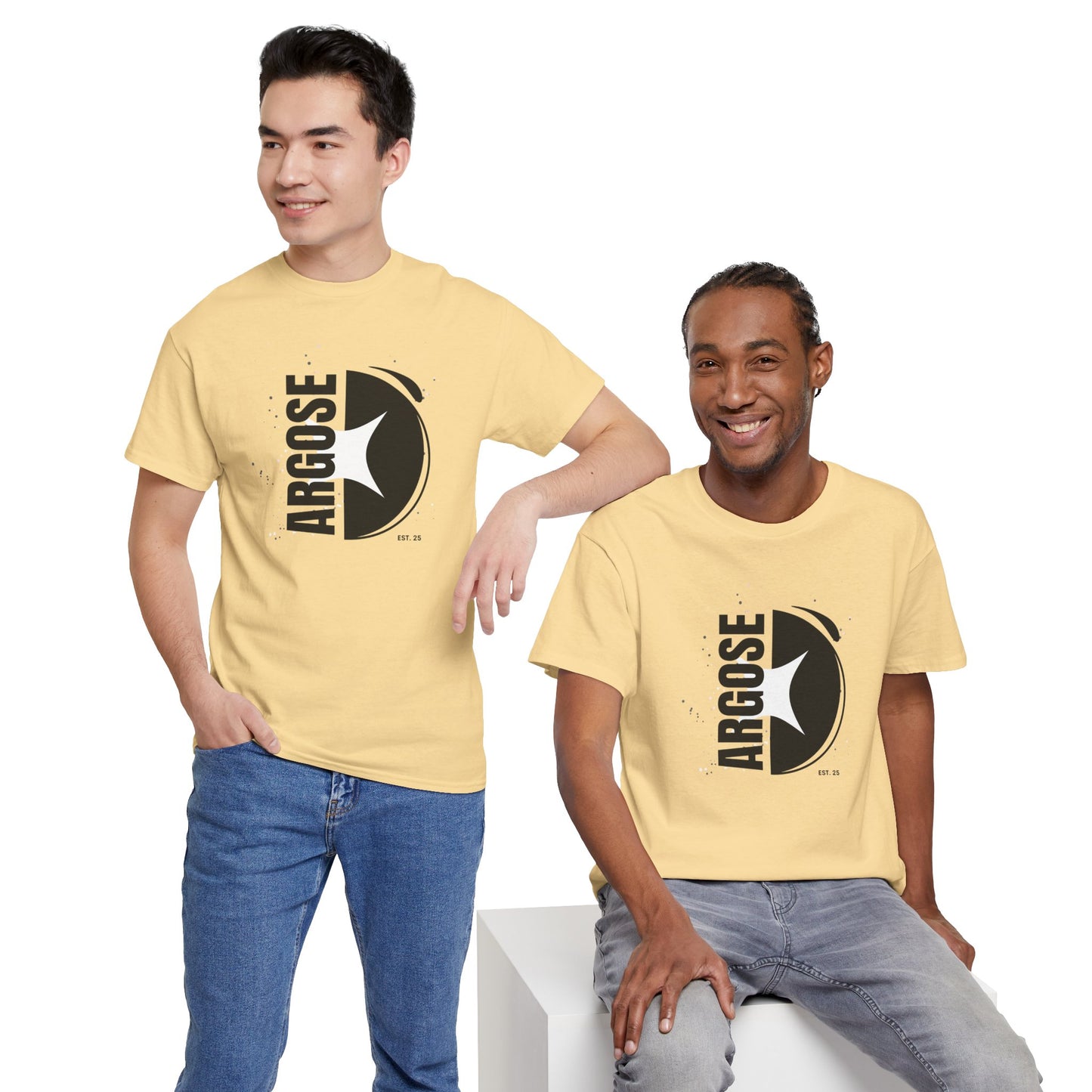 Halved - Casual Unisex Heavy Cotton Tee Light Colours