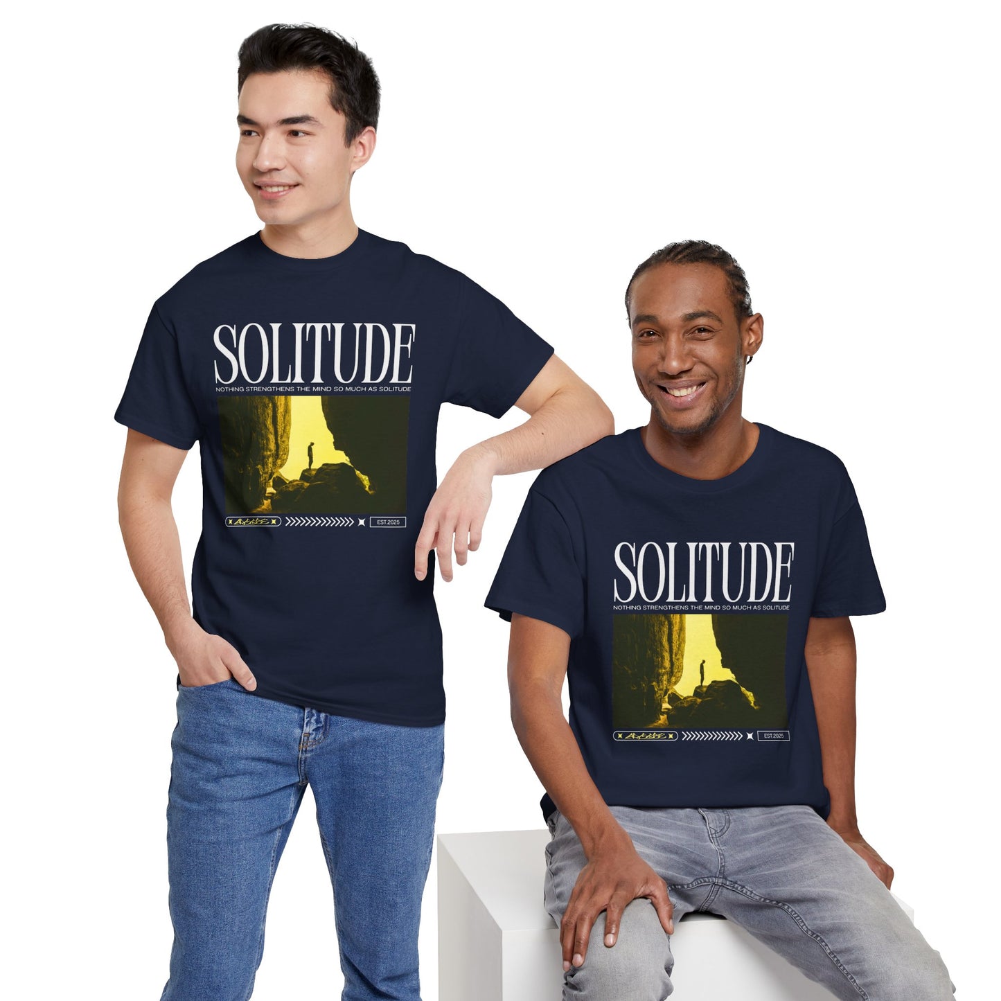 Solitude - Casual Unisex Heavy Cotton Tee Dark Colours