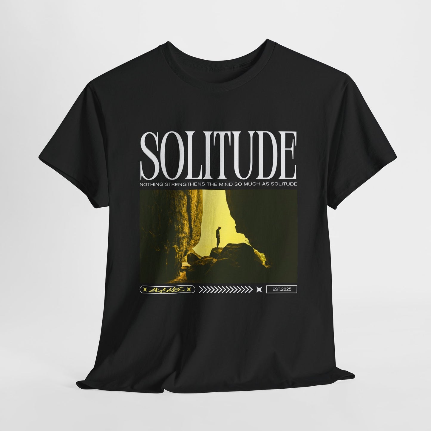 Solitude - Casual Unisex Heavy Cotton Tee Dark Colours