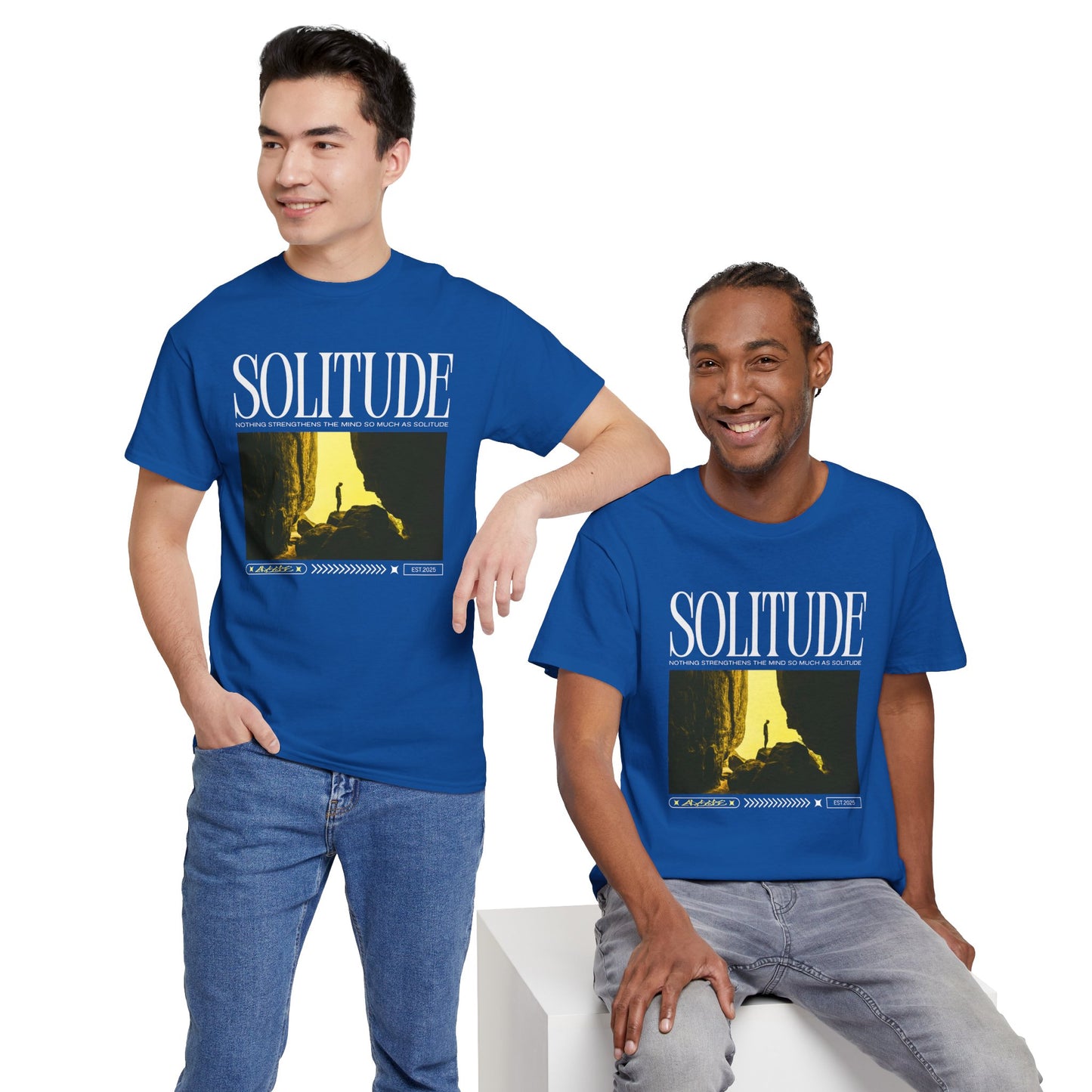 Solitude - Casual Unisex Heavy Cotton Tee Dark Colours