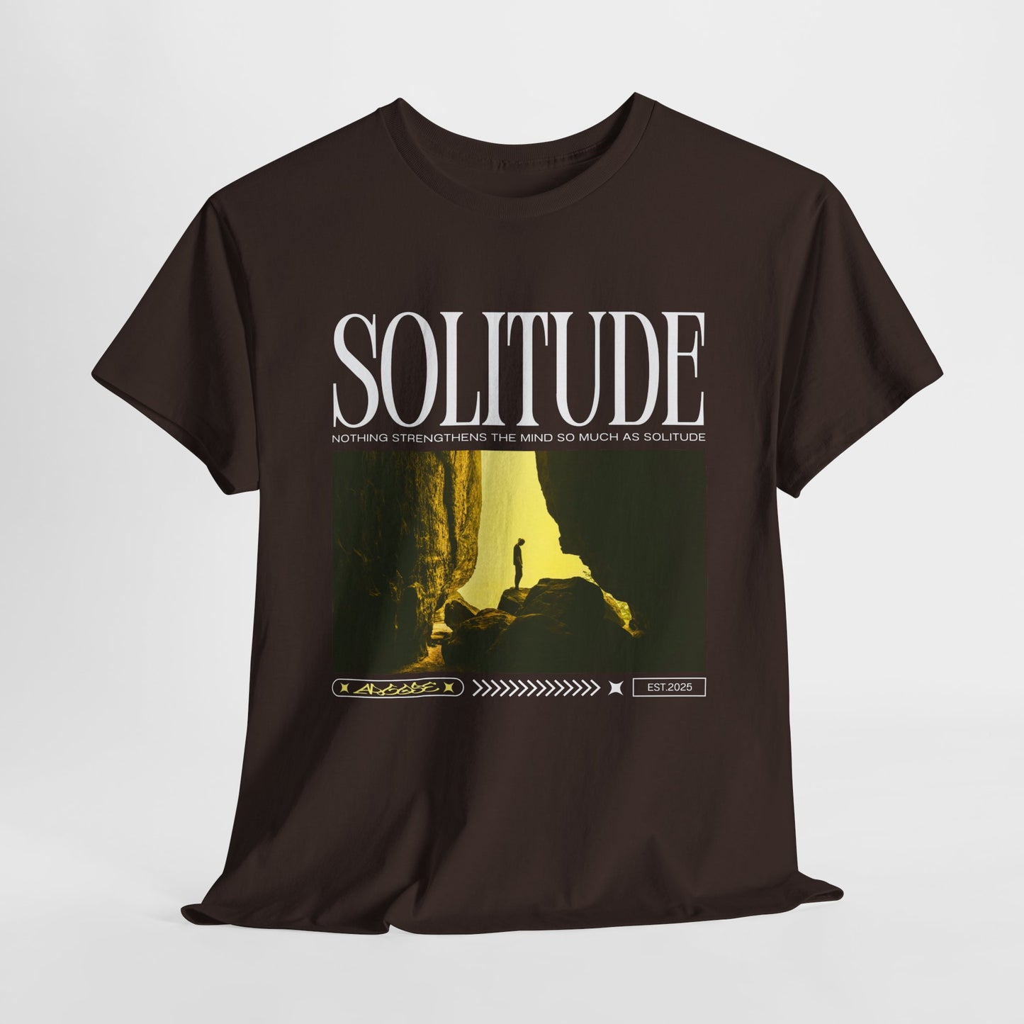 Solitude - Casual Unisex Heavy Cotton Tee Dark Colours