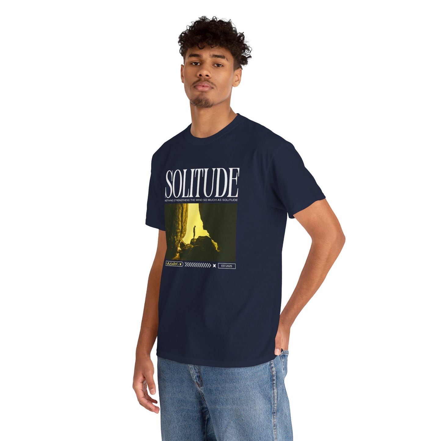 Solitude - Casual Unisex Heavy Cotton Tee Dark Colours