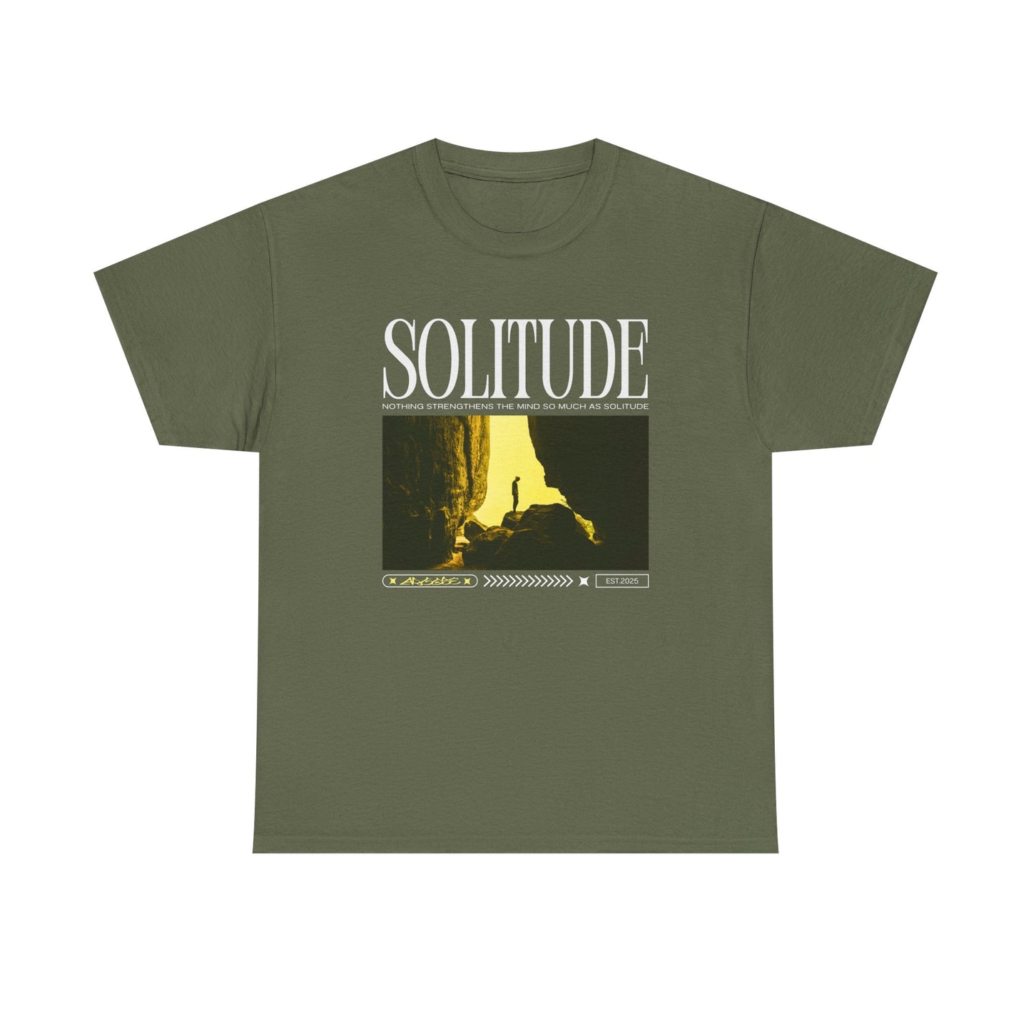 Solitude - Casual Unisex Heavy Cotton Tee Dark Colours