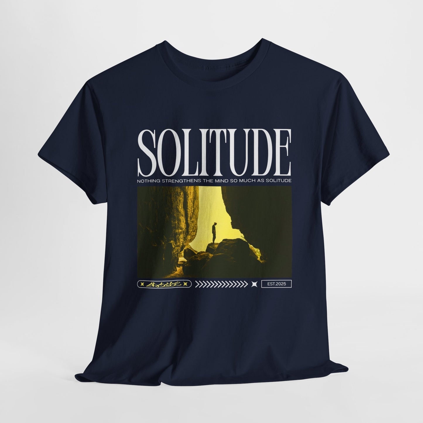 Solitude - Casual Unisex Heavy Cotton Tee Dark Colours