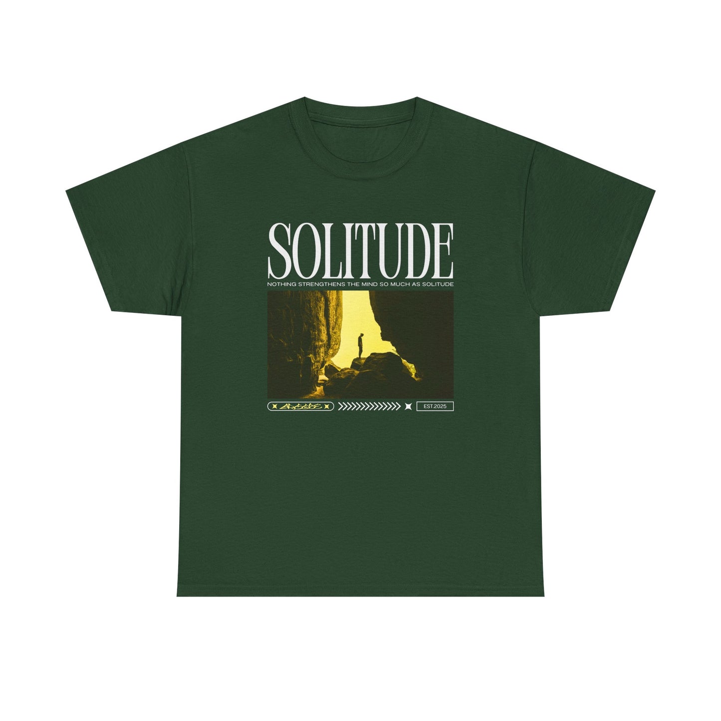 Solitude - Casual Unisex Heavy Cotton Tee Dark Colours