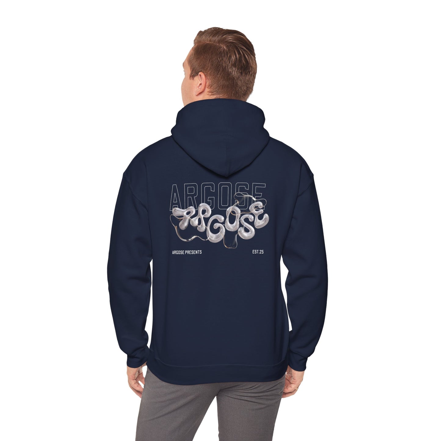 Steel Bubbled - Casual Unisex Hoodie Dark Colours