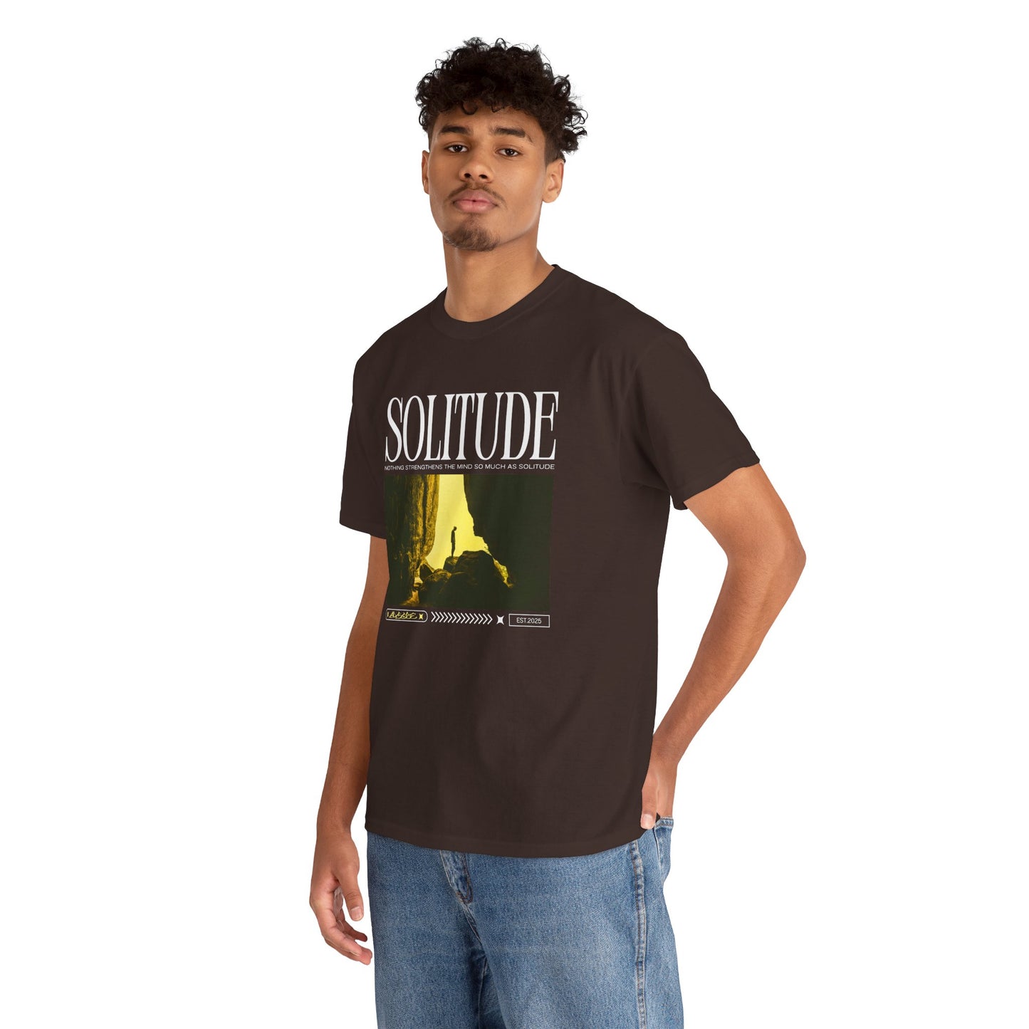 Solitude - Casual Unisex Heavy Cotton Tee Dark Colours
