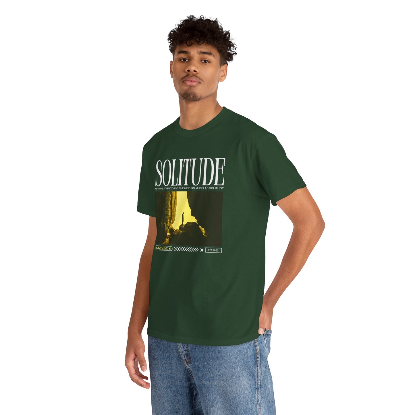 Solitude - Casual Unisex Heavy Cotton Tee Dark Colours
