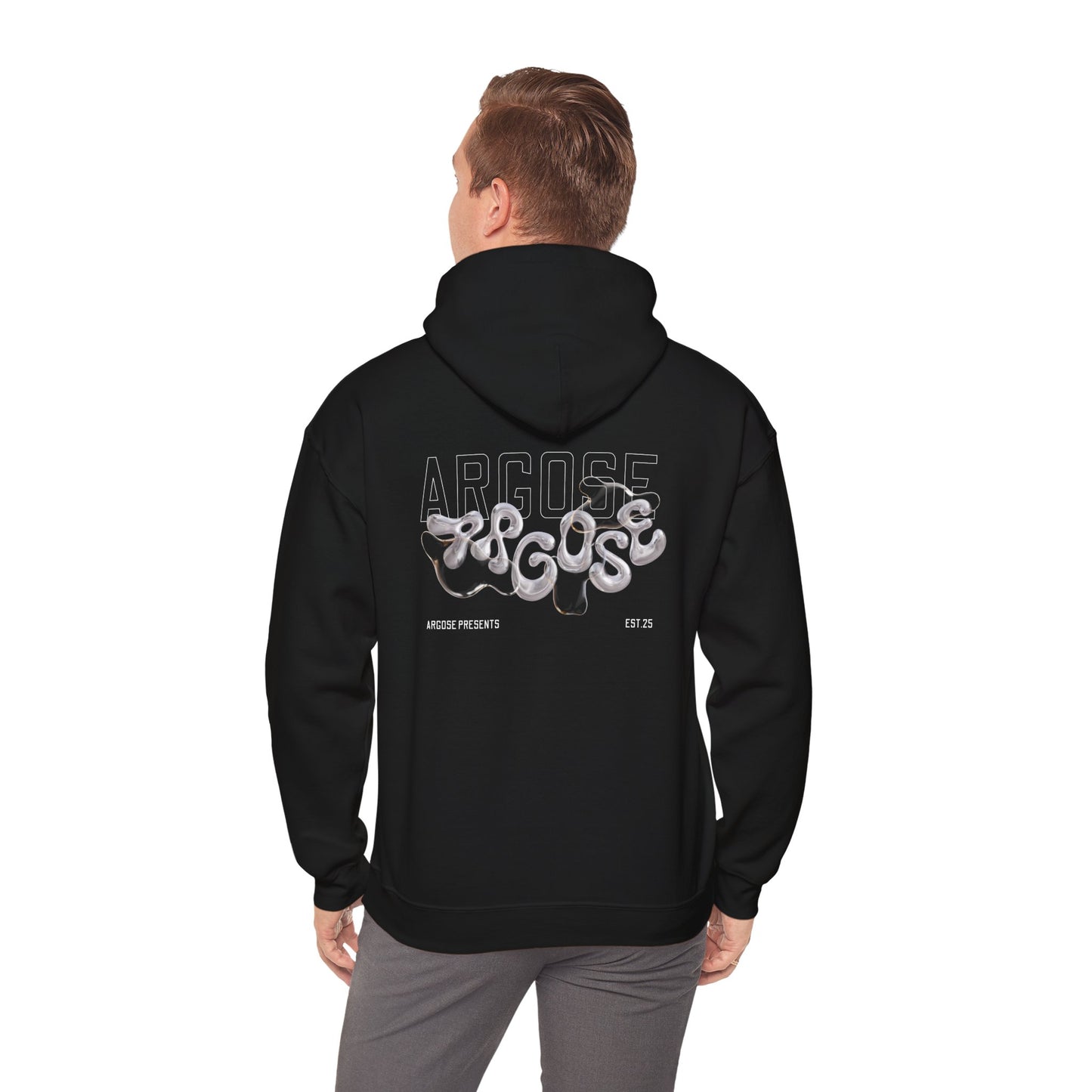 Steel Bubbled - Casual Unisex Hoodie Dark Colours
